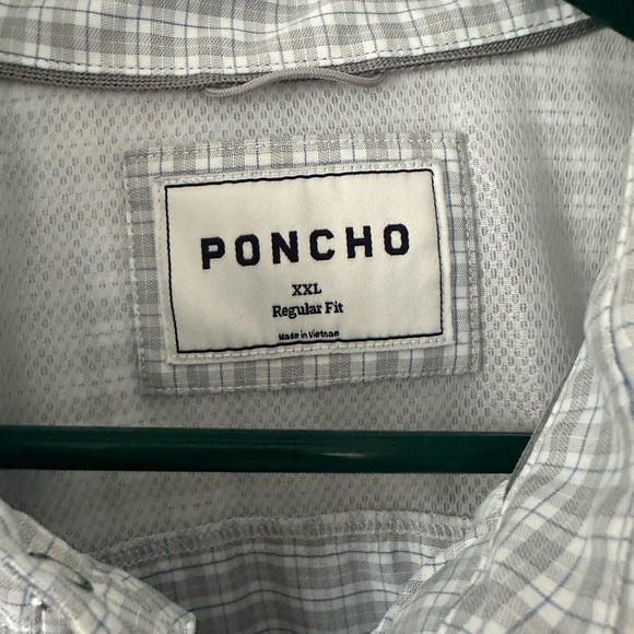 Men's Blue Checkered Shirt - Picture 3 of 4